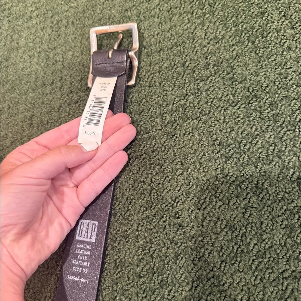 GAP Black Leather Belt Size 32